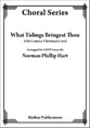 What Tidings Bringest Thou SATB choral sheet music cover